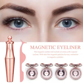 

Eyelashes Extension Natural Magnetic Liquid Eyeliner & Magnetic False Eyelashes & Tweezer Set For Eyelashes Extension