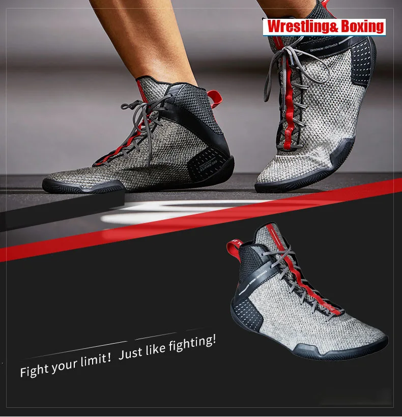 Botas de lucha de boxeo profesionales para zapatos de malla transpirables, usables, de apoyo, entrenamiento de boxeo para niños grandes|Zapatillas de lucha libre| - AliExpress