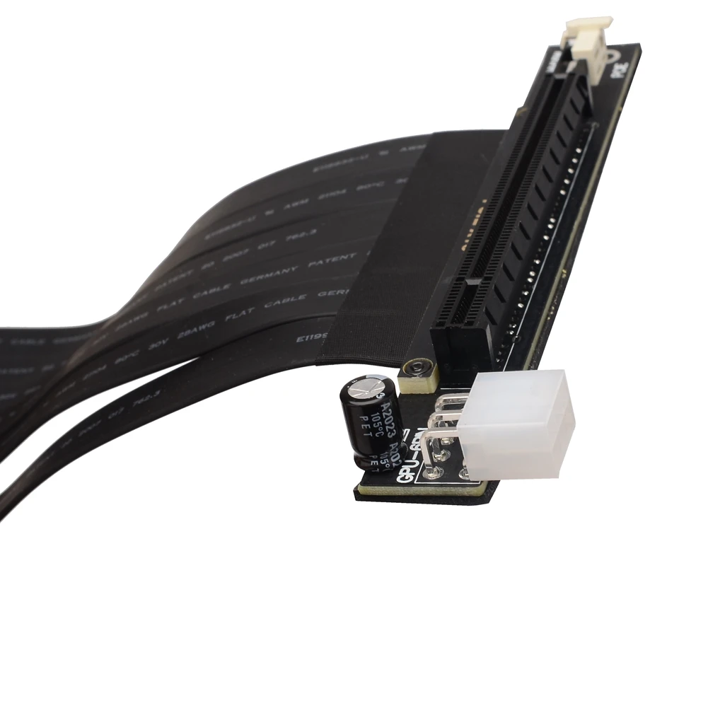 Câble d'extension de carte graphique ETH PCIe 3.0 16x, avec connecteur d'alimentation 6 broches, pour carte mère de serveur RTX 3060, minage de Bitcoin