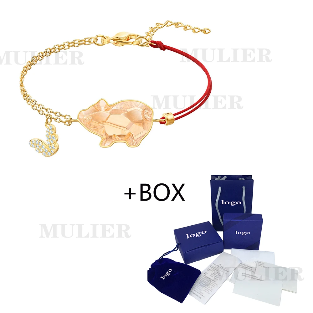 MULIER, браслет со Свинкой, для женщин, Джокер, элегантные и изысканные блестящие кристаллы для влюбленных, Роскошные браслеты, лучшие аксессуары