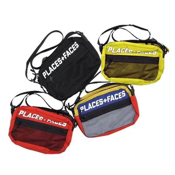 

PLACES + FACES Set Street Wear Casual Printing Reflective Place + Face Messenger Bag Hip Hop Place + Face Colorful Shoulder Bag