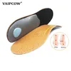 2 pairs more favorable Premium Leather Orthotic insole for Flat foot Shoe Insoles Arch Support orthopedic Pad for Correct OX Leg ► Photo 3/6