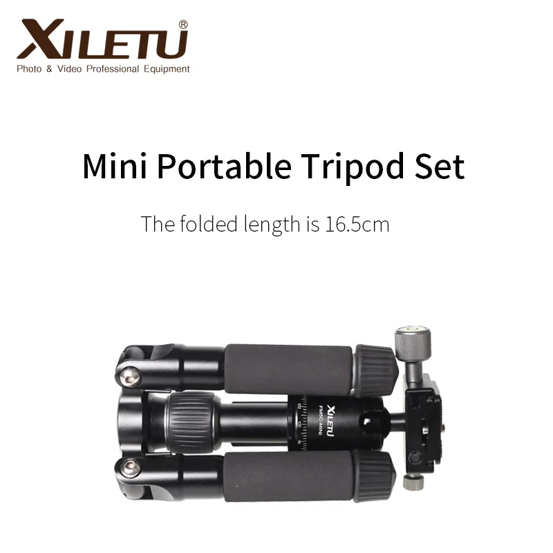 Tanie XILETU FM5C MINI aluminiowy stabilny Tabletop statyw teleskopowy i głowica kulowa do aparatu cyfrowego bezlusterkowy aparat inteligentny telefon