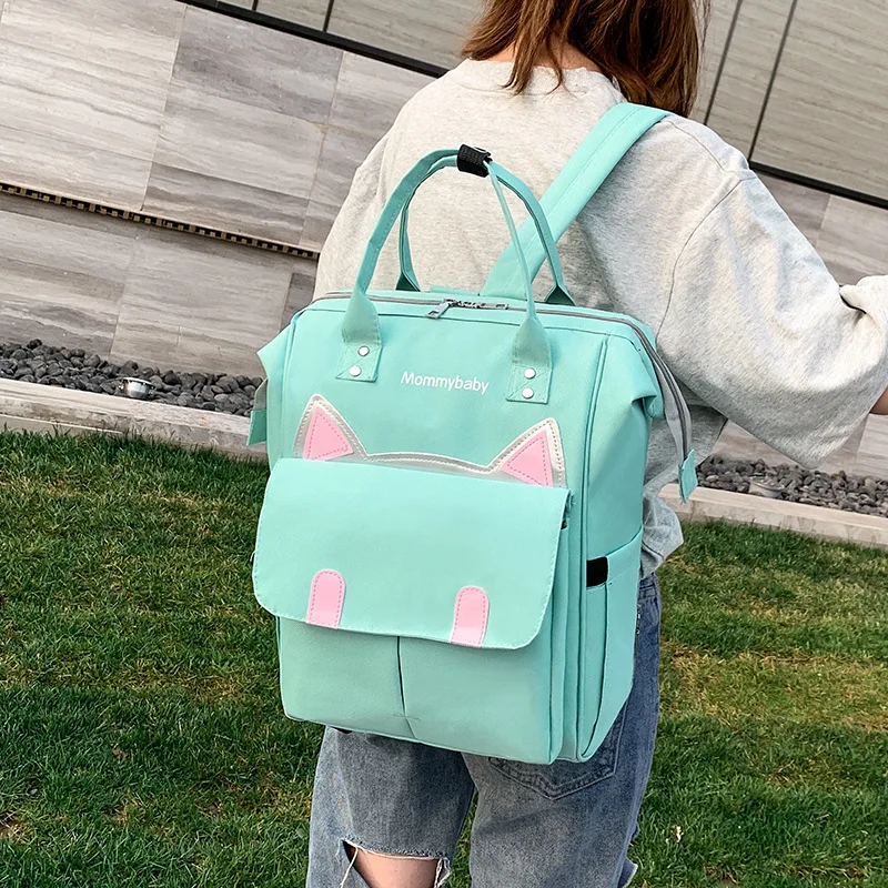 Backpack Large-Volume Multi-functional Mummy Bag Mom And Baby Pregnant Women chu xing bao Canvas Women's Doubles Shoulder Bag