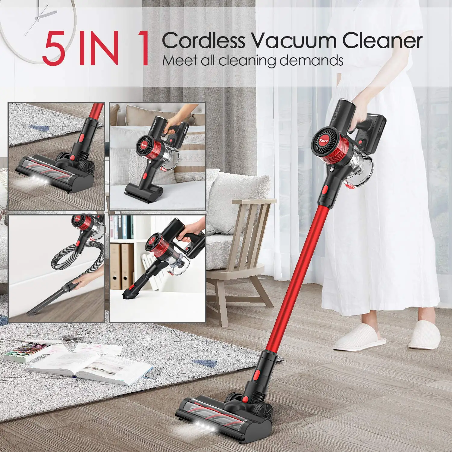 TOCMOC T185 200W aspirapolvere senza fili portatile ciclone Cordless  portatile filtro Hepa tappeto per collettore di polveri per auto  domestiche|Vacuum Cleaners| - AliExpress