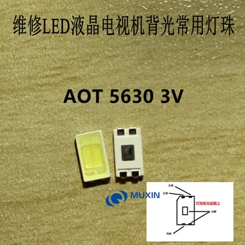

50PCS For AOT LED LCD Backlight TV Application Middle Power LED Backlight 0.5W 3V 5630 Cool white LCD TV Backlight PT56WA1