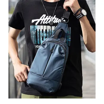 

Factory Currently Available INS Super Fire Men Breast Package 20 New Style Fashion Man Crossbody Bag Canvas Casual Bag Special O