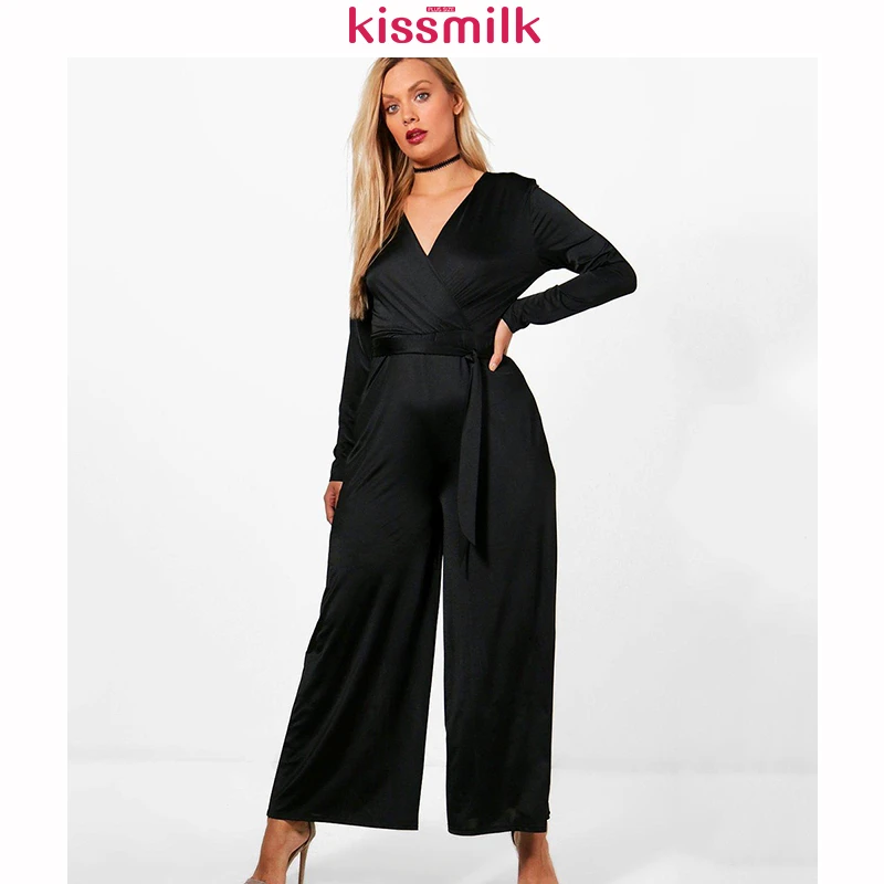 Kissmilk 2020 Большие размеры сексуальные офисные женские комбинезоны с v образным