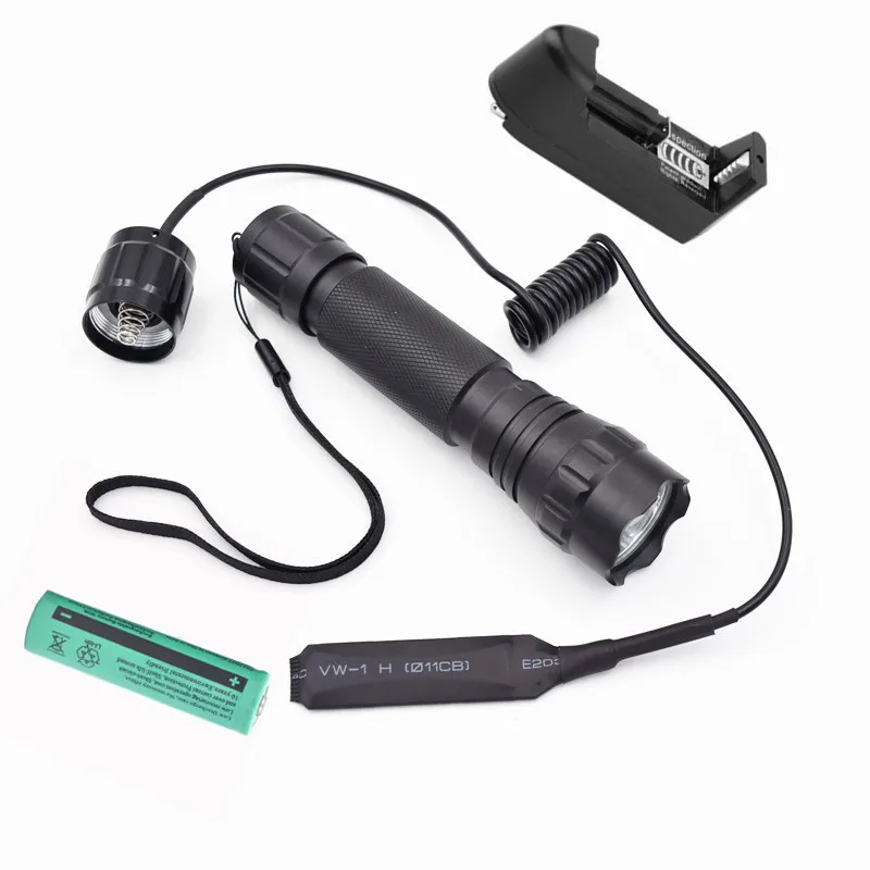 

3800 Lumen XML T6 LED Tactical Flashlight 18650 Torch 1 Mode LED Flash Light lampe de poche zaklamp + Remote Pressure Switch