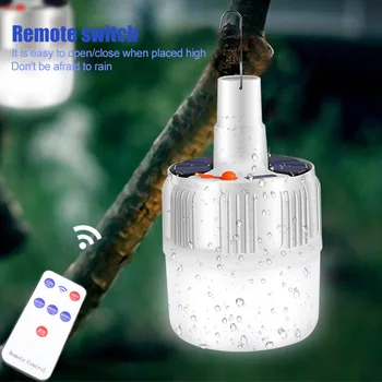 

Solar Light Rechargeable LED Night Light Bulb Emergency Lights 5 Lighting Modes Portable Battery Powered For Outdoor BBQ