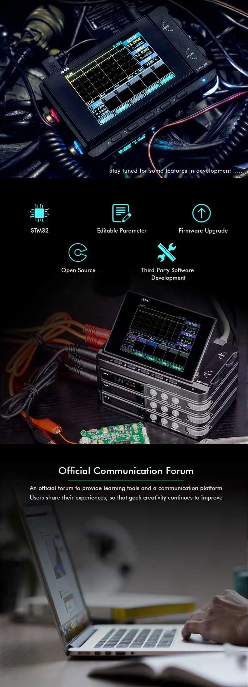 Мини MDP-XP мини 30 V/5A 90W 2,4G Беспроводной соединения цифровой программируемый Мощность Системы с 2,8-дюймовый TFT Экран монитор автоматические