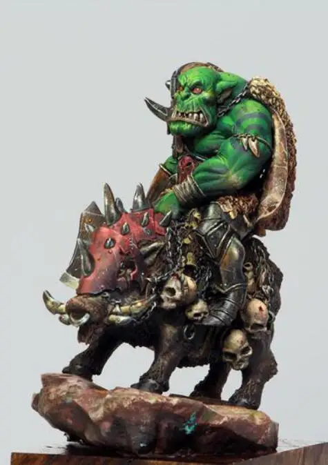 

1/18 Scale Unpainted Resin Figure Orc on boar collection figure