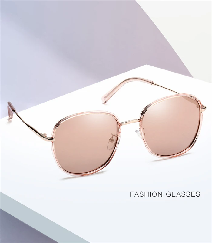 2024 Pink Lens Oval Polarized Sunglasses Women