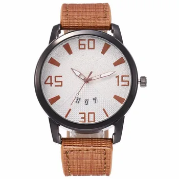 

Foreign trade hot hot style simple big dial ding three calendar watches with multi-color surface calendar cowboy with watches