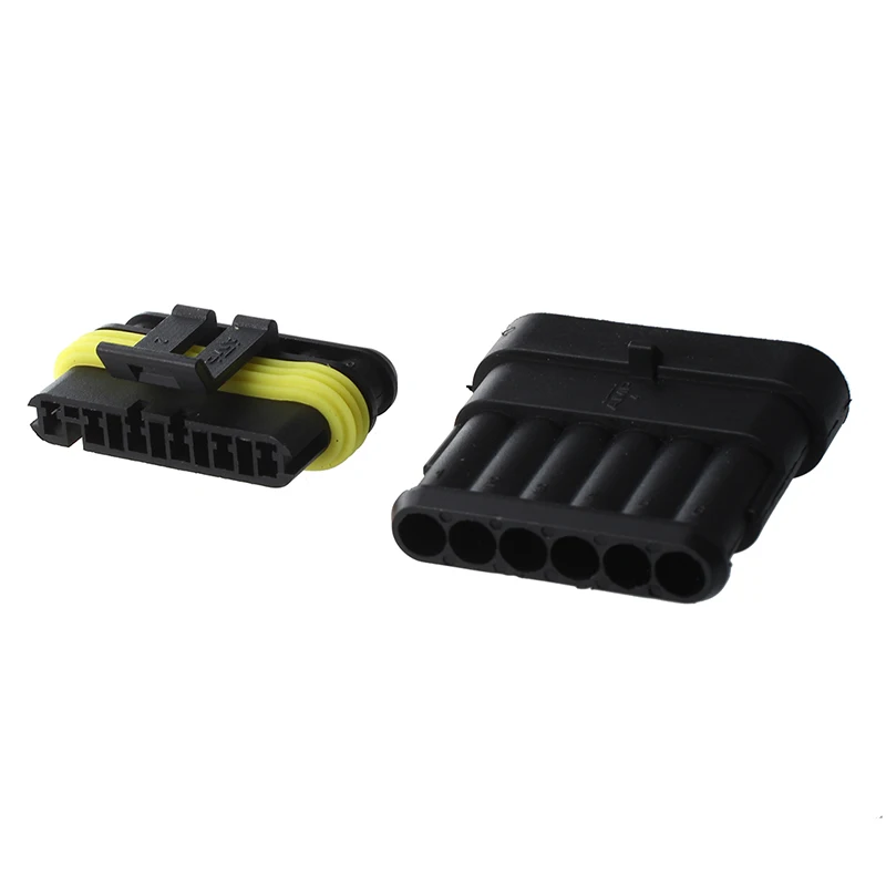 

5 Kit 6 Pin Way Waterproof Electrical Wire Connector Plug