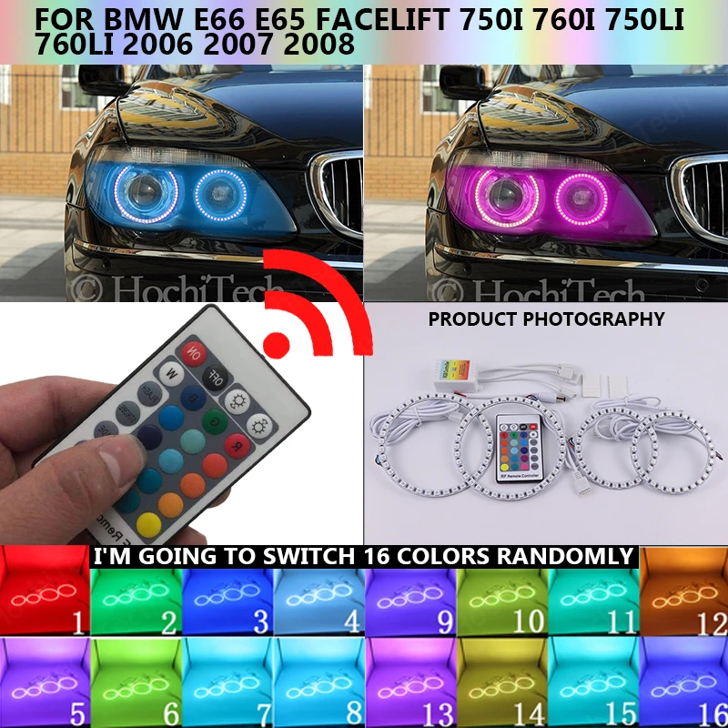 

Дневные ходовые огни, разные цвета, дневные ходовые огни, цвет RGB, для BMW E66, E65, Facelift 750I, 760i, 750Li, 760Li, 2006-2008