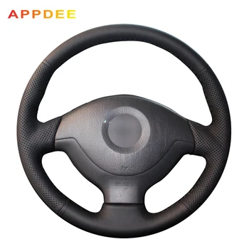 

Hand-stitched Black Artificial Leather Car Steering Wheel Cover for Suzuki Jimny 2005 2006 2007 2008 2009 2010 2011 2012 2013
