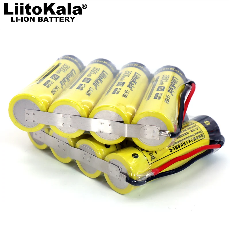 1/2/4 Piece LiitoKala Lii-35S 14000mAh 1S4P 3.7V 18650 3500mAh*4 14ah Rechargeable lithium battery DIY welding silicone wire | Электроника