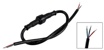 

New LED Light Strips Male Female 3 Pin Waterproof Connector Cable Black