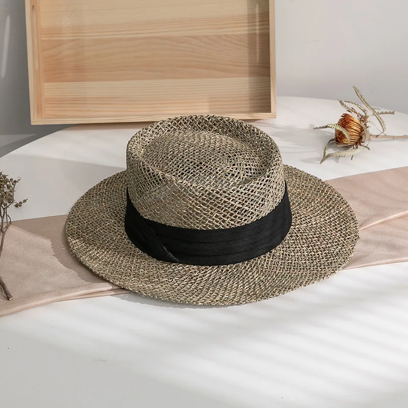 Topi Jerami Garam Anyaman Buatan Tangan 