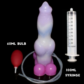 YOCY Realistic Dog Dildo Squirting Function Stimulation Penis Animal Anal Toys For Female Masturbator Silicone Intimate Toys 3