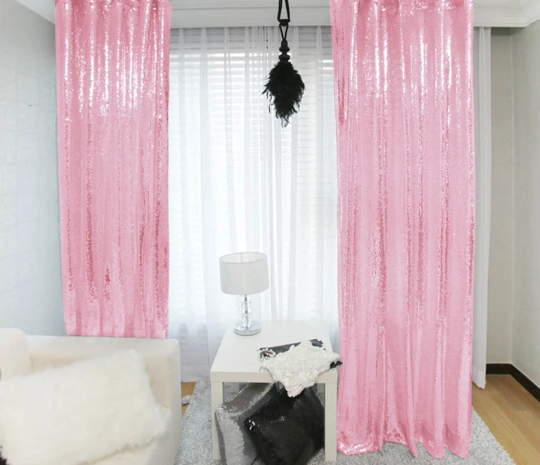 

Shinybeauty Party Backdrop Pink Wedding Decoration Stage Wedding Background Curtain-M190729