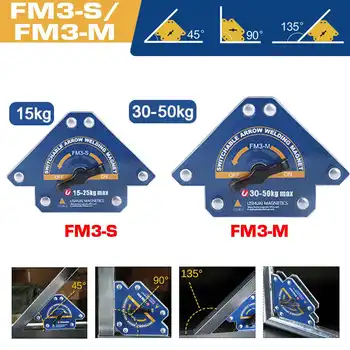 

FM3-S FM3-M Strong Magnetic Weld Holders Angle Positioner On/Off Switchable Arrow Welding Magnet Locator Tools