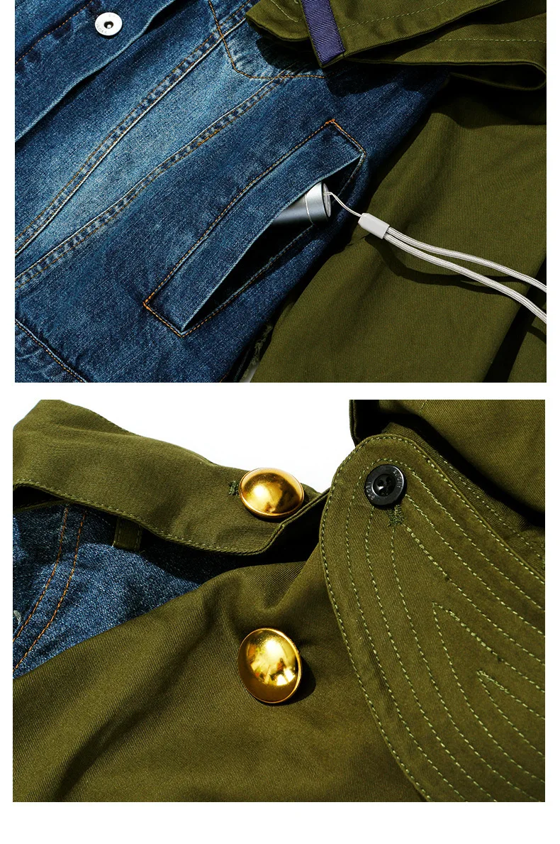 [EAM] короткая джинсовая куртка свободного кроя с отворотом, хит цвета, новинка, Женское пальто с длинным рукавом, модное, Осень-зима, 1B093