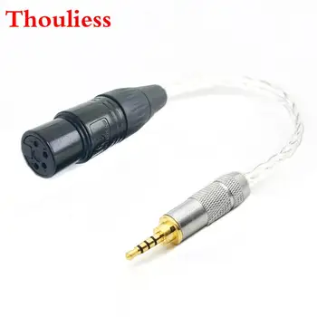 

Thouliess DIY Single Crystal Silver 2.5 to XLR Cable 2.5mm TRRS Balanced Male to 4pin XLR Balanced Female Audio Adapter Cable