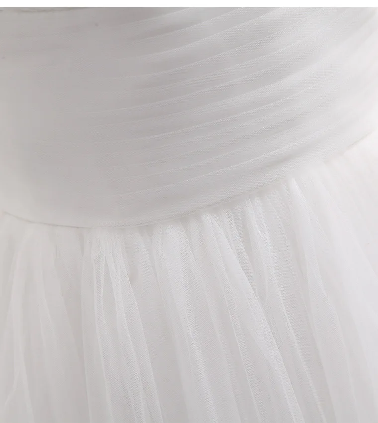 Beauty-Emily Sexy V-Neck Sling Evening Dress Long Tulle White Formal Dress Strapless Open Back Prom Gowns vestido de festa