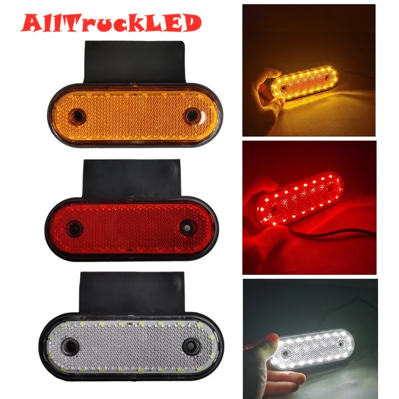 10x 20LED Amber 24v Side Marker Side Marker light clearance lights For