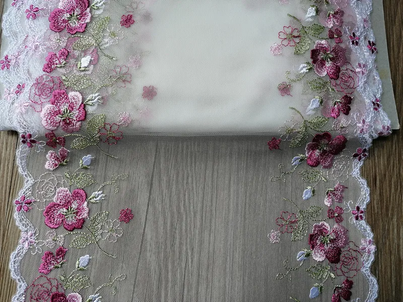 

10 ярдов светильник-голубая Изысканная вышитая Цветочная кружевная отделка, высококачественная ткань с двумя краями, аксессуары для одежды «сделай сам», Новинка