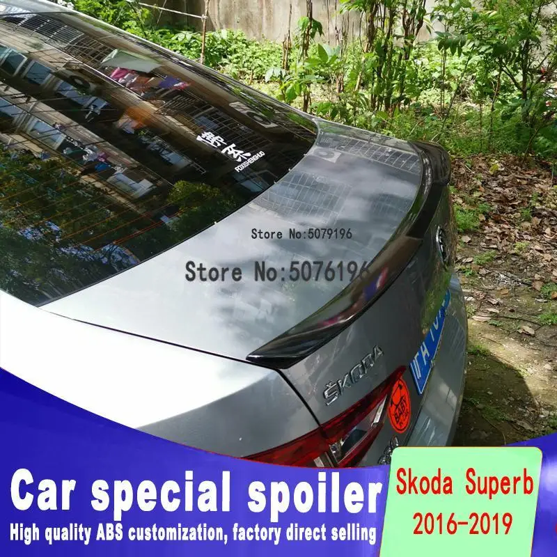 Новый Дизайн 2016 2017 2018 до задних крыльев спойлер для Skoda превосходный