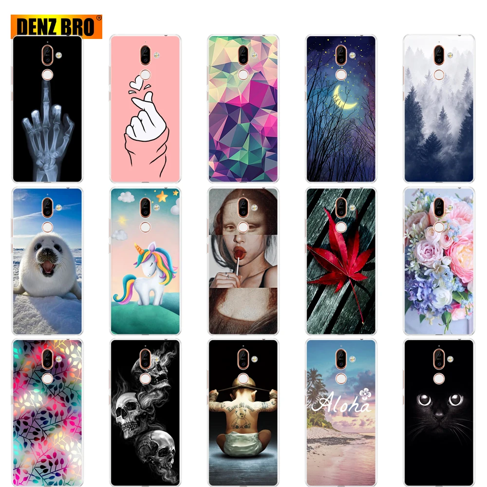 

For Nokia 6 6.1 7 plus 8 9 nokia 6 2018 x5 x6 case Silicone Soft TPU back Phone Case cover Coque bumper protective Painting bags