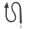 Metal Anal Plug PU leather Whip Anal Sex Devil Tail Cosplay Butt Plug Adult Games Anal Sex Toys for Couples Men and Women 1
