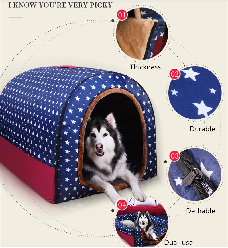 Кровать для домашних животных, кошек, собак, мягкая кровать, дом, водонепроницаемый, покрытый для больших собак(M-3XL) F32
