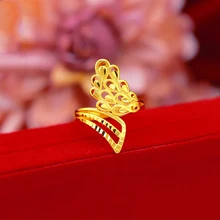 

Exquisite Phoenix Pattern Gold 14K Ring for Women Wedding Engagement Fine Jewelry Hand Ornaments for Girlfriend Birthday Gifts