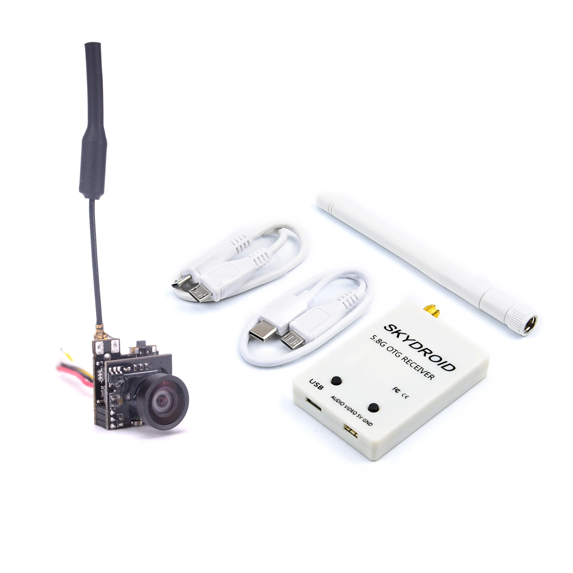 Мини приемник 5 8G FPV UVC видео OTG VR + LST S2 800TVL / 48CH 25MW VTX 1000TVL камера встроенный