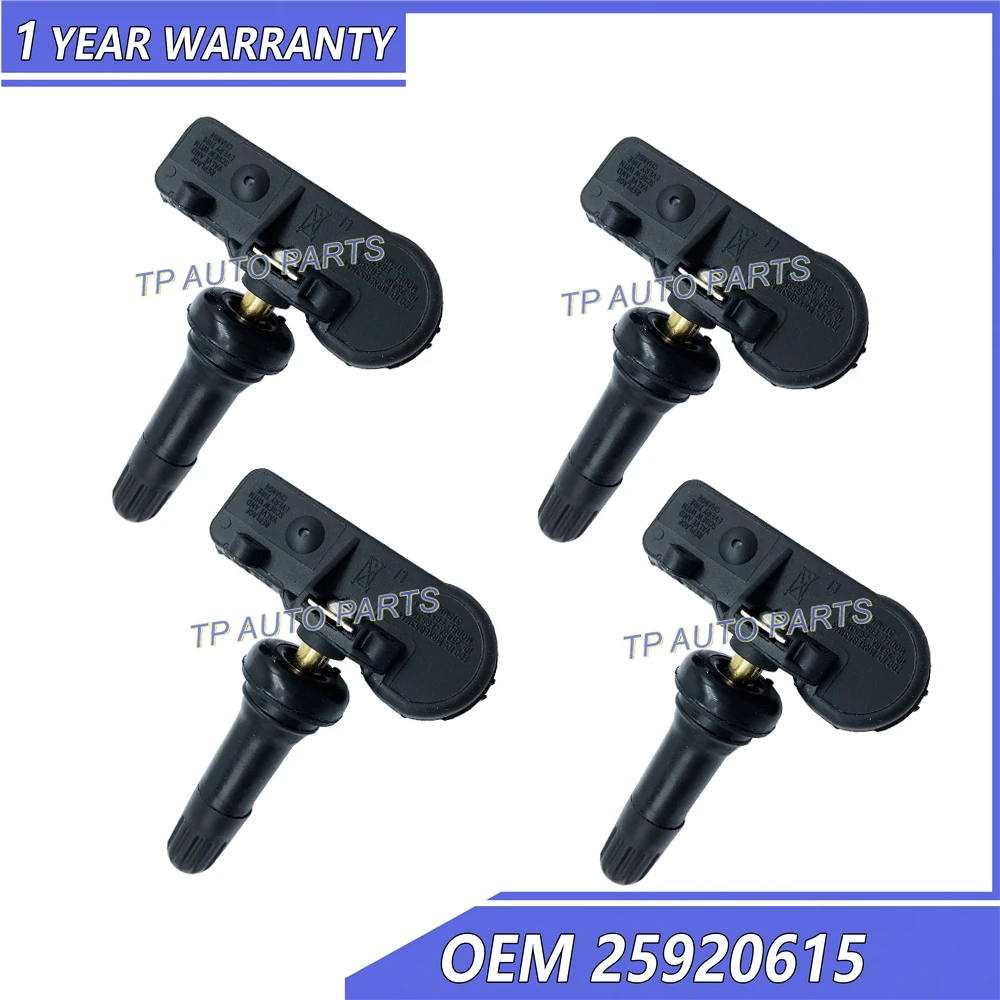 4 Pieces TPMS Tire Pressure Sensor OEM 25920615 Compatible With Chevrolet rotary torque sensor