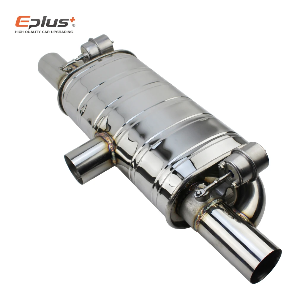 Car Exhaust Pipe Vacuum Pump Variable Valve Mufflers Remote Control Stainless Steel Universal T Shape One In Two Out 63MM exhaust muffler tip exhaust trim pipe exhaust pipe muffler exhaust pipe valve kit exhaust control valve exhaust pipe valve
