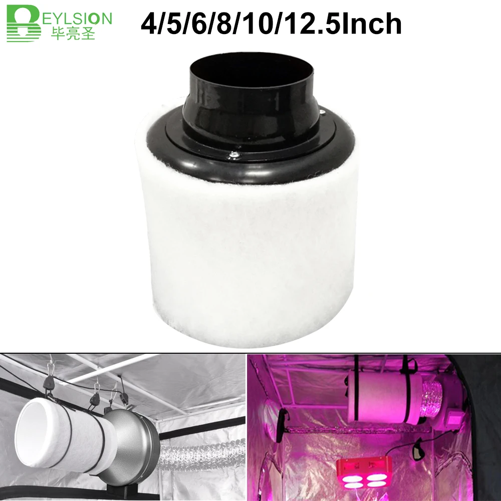 

BEYLSION Carbon Filter Grow Light And Filter Air Purification Filter For Grow Box Tent Carbon Air Purifier Parts Plant Groutent