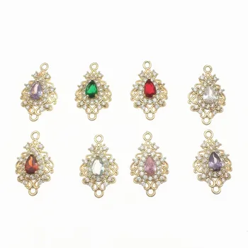 

New arrival! 20x12mm 50pcs Cubic Zirconia/Crystal Drop Connector for Hand Made Earrings DIY parts,Jewelry Findings & Components
