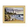 Lighthouse (4) cross stitch kit sea side 14ct count printed canvas 11ct fabric x stitching embroidery DIY handmade needlework ► Photo 3/6