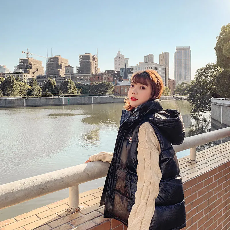 

2019 New Style Waistcoat Thin down Jacket Cotton-padded Clothes Women's Korean-style Short Loose Sleeveless Vest Coat