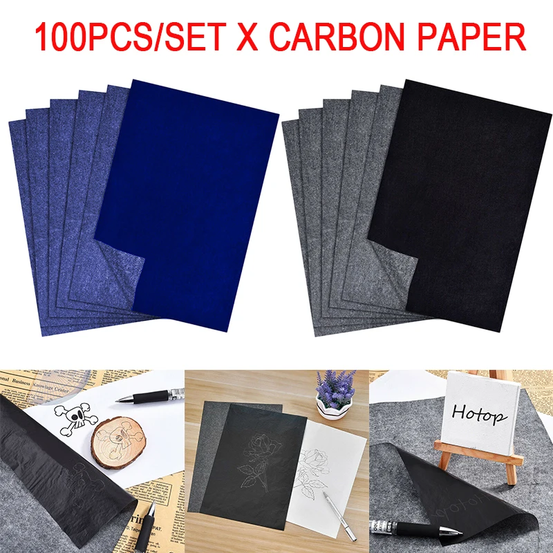 100 Pcs Carbon Paper Transfer Copy Sheets Graphite A4 Tracing Wholesale L1Q6 