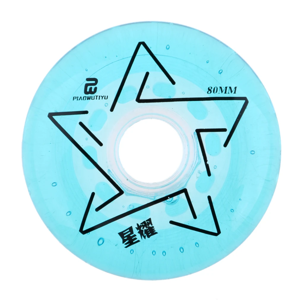 1 Piece Premium PU Inline Roller Skates Shoes Wheel FSK Slalom Sliding Tires Speed Skate Replacement Accessories 72 / 76 / 80mm