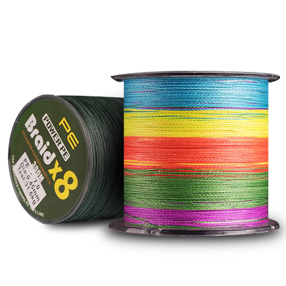 LINNWL Braided Fishing Line Super Strong 4 Strands 8 Carp Multifilament Fly Wire Japanese 100% Pe Saltwater 300M | Спорт и