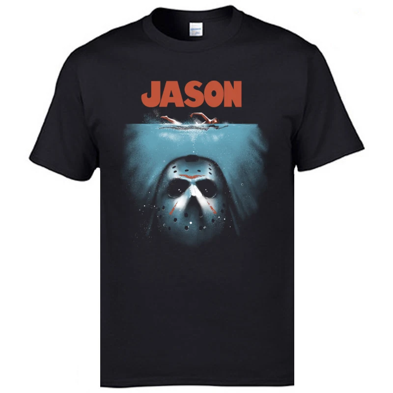 Friday The 13th Horror Jason Below the Lake Повседневная футболка Jaws нормальная одежда с коротким