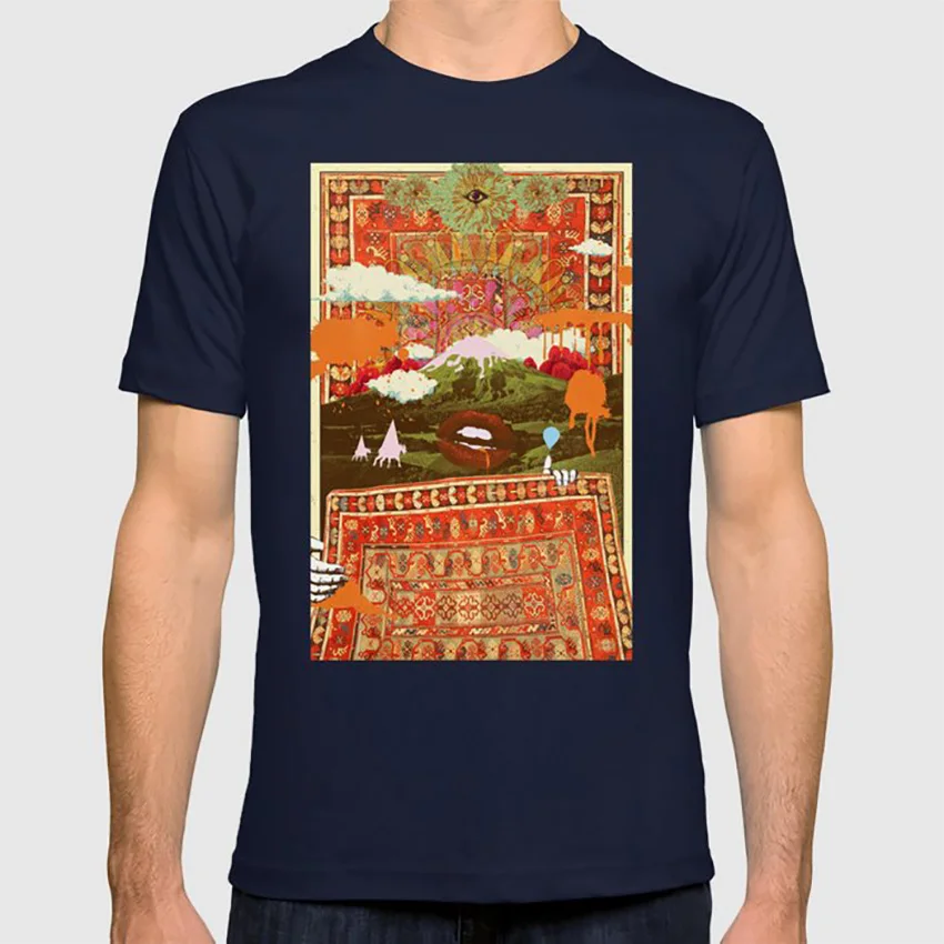 MORNING PSYCHEDELIA футболка пейзаж психоделическая psychedelia губы dali trippy 60s 1960s ковер горный