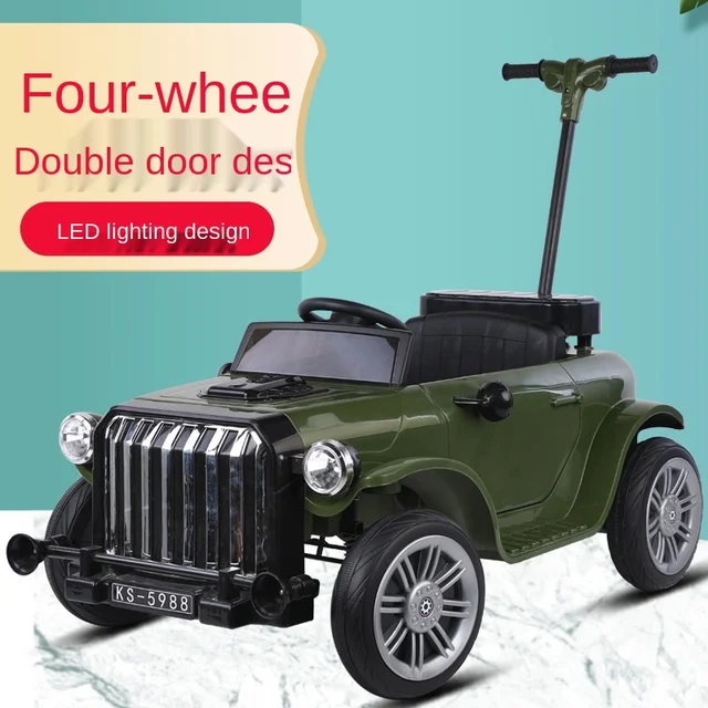 Doki Children's Electric Cars Parent-child Interaction Pushed Car Children Four-wheel Baby Remote Control Toy Car 2021 3